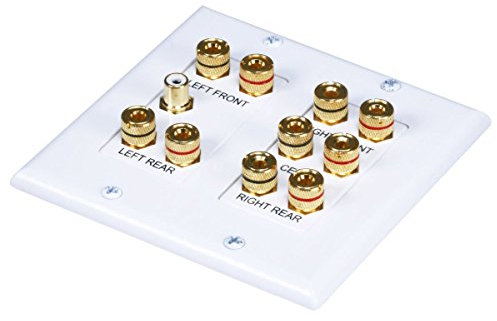Monoprice Wandplatte, 2-fach, 5.1 Surround-Sound, 2 Stück