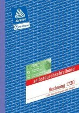 Avery Zweckform© 1730 Rechnung, DIN A5, selbstdurchschreibend, 2 x 40 Blatt, weiá, gelb