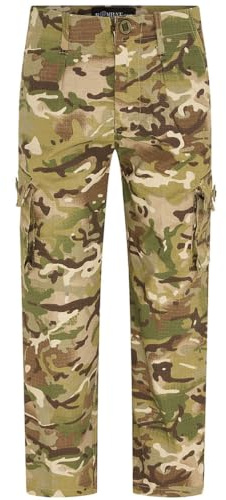 Kombat UK - Pantaloni da Combattimento per Bambini, Bambino, Pantaloni, Combat, British Terrain Pattern, 7-8 Anni