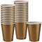 Lillian Tablesettings Premium-Pappbecher, goldfarben, 266 ml, schickes Design und robustes Material, ideal für jeden Anlass, 24 Stück