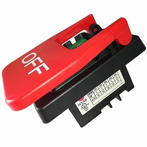 Kedu 220V 380V 3HP 20Amp Table Saws Electromagnetic Pushbutton Switch Paddle Switch for Bench Saw Wood Machine HY56
