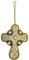 Hohes Kreuz geformte hängende Weihnachtsdekoration mit Goldener keltischer Handarbeit