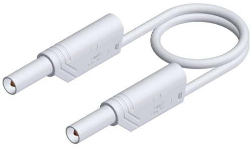 Aderendhülsen von Sicherheit [Stecker A Leiste 4 mm – Stecker A Leiste 4 mm] 2.00 m weiß SKS Hirschmann MLS WS 200/2 5 weiß