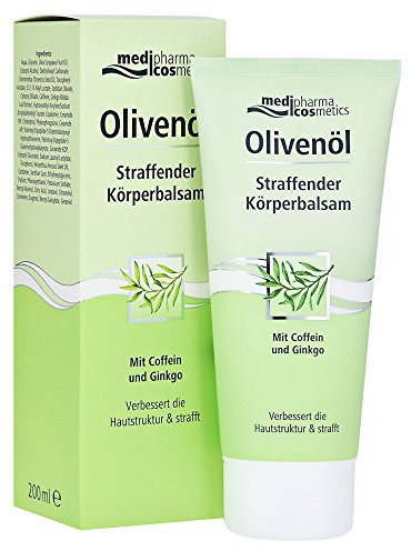 Olivenöl Straffender Körperbalsam - mit straffender Pflegeformel - mit Koffein, Gingko, Olivenöl und Ceramiden - medipharma cosmetics - 200 ml