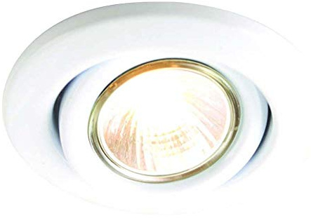 IP20 230V 50W max. GU10 White Recessed Tilt Downlight