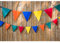 Wimpelkette Girlande wetterfestem PVC,10 m Wimpel Girlande süße Bunte Wimpelkette, farbenfrohe Wimpeln für Draußen 22.014