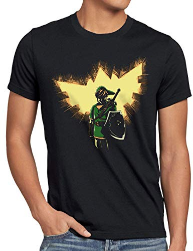 style3 Link T-Shirt Herren elda SNES NES Legend Ocarina, Größe:L