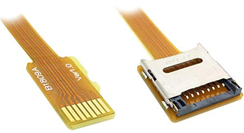 KALEA-INFORMATIQUE Riser microSD-Adapter Länge 16cm mit Micro-SD-Kartensperre. | 16cm MicroSD Verlängerung mit sicherem Speicherkartenverriegelungssystem