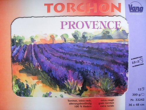 DS - Vang - Aquarellblock - Provence - 36 x 48 cm - 300 g/m² - 12 Blatt - Weiß