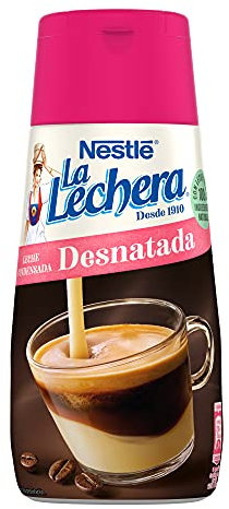 Nestlé La Lechera - Leche condensada desnatada - Botella de leche sirve fácil - Caja 450 gr