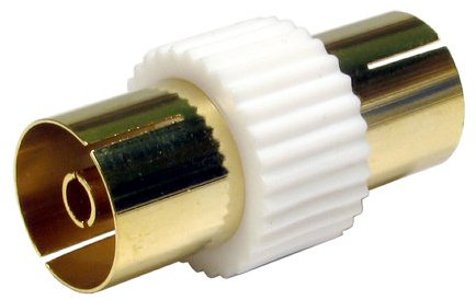 kenable TV Freeview RF Aerial Cable Joiner Female to Female Coupler GOLD