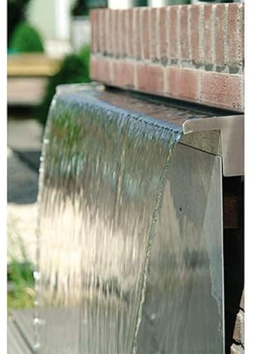 Primrose 60cm Stainless Steel Waterfall Blade Cascade (Sheer Descent) Bottom Supply for Wall Water Features