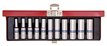 KING TONY 2511MR Coffret de Douilles Métriques, Set de 11, 1/4, Argent