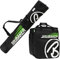 BRUBAKER Kombi Set Champion Skisack und Skischuhtasche für 1 Paar Ski bis 170 cm + Stöcke + Schuhe + Helm Schwarz Grün