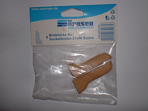 Sörnsen Endstücke für Sockelleisten 21 x 60 Buche 2er-Pack