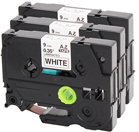 Silvertrade 3x Schriftband für Brother TZe-221 9mm schwarz auf weiß 9mm breit x 8m Länge kompatibel zu TZ221 P-Touch 1000W 1830 2730 D200 7100 2100 2030 1830 7600 VP 2430 1230 9700 PC 1090 2470 129