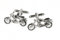 Miniblings Motorrad Manschettenknöpfe Knöpfe + Box Bike Biker Motocross Enduro - Herrenschmuck Manschettenknopf Cufflinks Hemdknöpfe I Holzbox inklusive