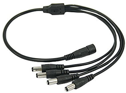 BW 1 to 4 Way DC Power Splitter CCTV for Security Cameras