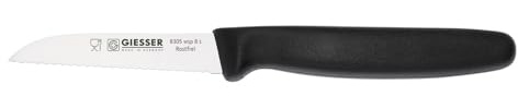 Johannes Giesser Messerfabrik Gemüsemesser mit Wellenschliff, Grau, 8 cm, 10121693C00000210