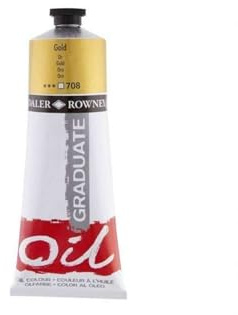 Daler-Rowney Graduate Oil Paint, Aluminium Tube, 6.76oz - 200 ml, Gold