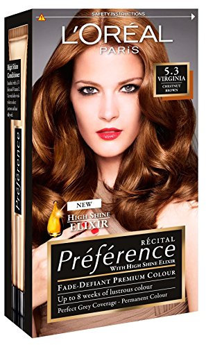 3 x l 'oreal paris Recital Preference color permanente 5,3 Virginia castaño marrón