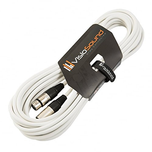 Male to Female XLR Mic Lead/Balanced Microphone/Mic Patch Cable / 7 Colours 10m White