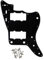 IKN Gitarrenteile Pickguard Scratch Plate Fit American Made Vintage JM Style Gitarrenschild, 3-lagig Schwarz/Weiß/Schwarz
