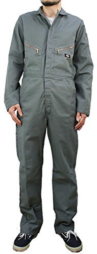 Dickies Men's 7 1/2 Ounce Twill Deluxe Long Sleeve Coverall, Gray, Large Tall