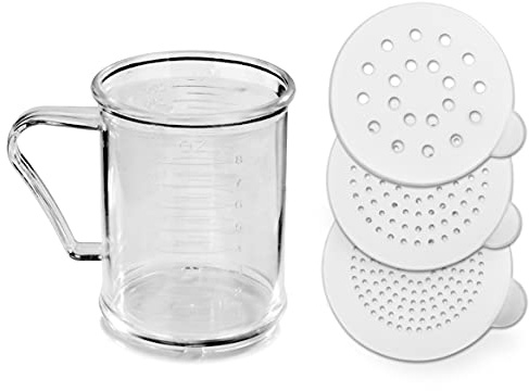 New Star Foodservice 22513 Plastic Dredge with 3 Snap-on Lid, Seasoning Sugar Spice Pepper Shaker, 10 OZ