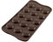 silikomart | SCG21 Moule en Silicone pour chocolats CHOCO MACARON, antiadhésif, 15 chocolats, paquet de 1 Moule pour sucreries, Easy Choc, Ø 26 h 28 mm, Made in Italy, Marron