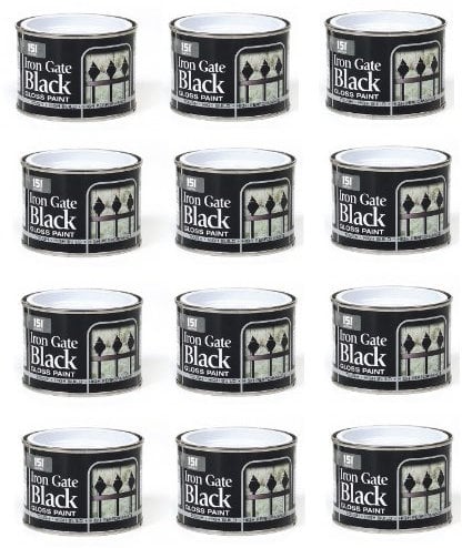 12 x Iron gate black paint