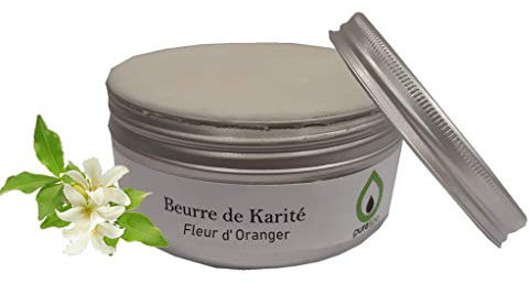 Beurre de KARITÉ à la fleur d'oranger, 80 gr, Purespa By Purenail, Fabrication française, Livraison Gratuite