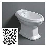Simas - Bidet rimless floor standing ceramic arcade ar833, Single hole 3 holes set-up, In Stock