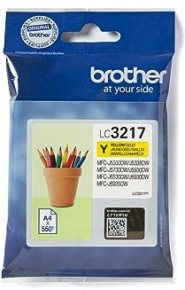 Brother Original Tintenpatrone LC-3217Y gelb (für Brother MFC-J5330DW, -J5335DW, -J5730DW, -J5930DW, -J6530DW, -J6930DW, -J6935DW)