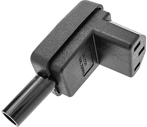 BeMatik - Clavija IEC-60320 C13. Enchufe Hembra con ángulo