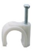 Star Pack 60 Cable Clip Round White 4MM
