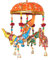 Rastogi Handicrafts Dekorativer Anhänger 30 cm Orange