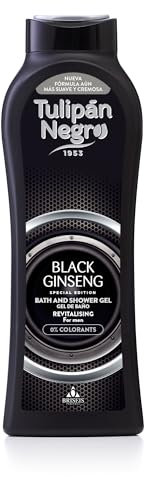 Tulipán Negro - Gel de Baño Revitalizante Black Ginseng 650 ml, 0% Colorantes, Edición Especial