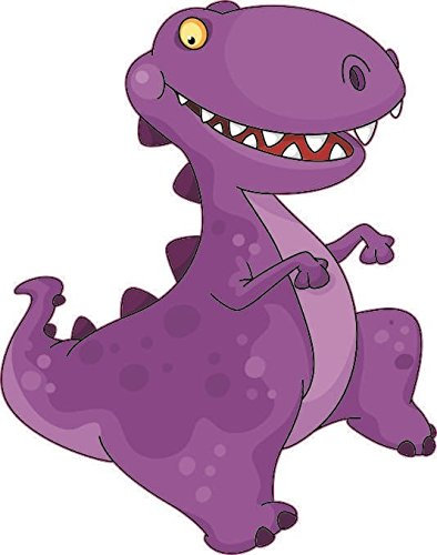 U24 Aufkleber Lustiger Dino Tyrannosaurus T-Rex Dinosaurier Autoaufkleber 18 x 28 cm Sticker Konturschnitt