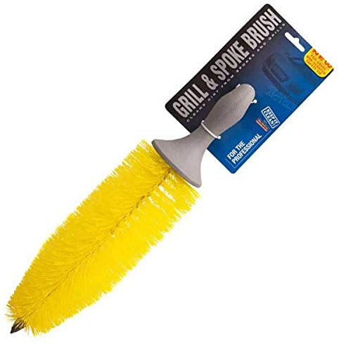 For The Professional Long Reach Alloy Wheel and Spoke Brush with Non Scratch Safety Tip