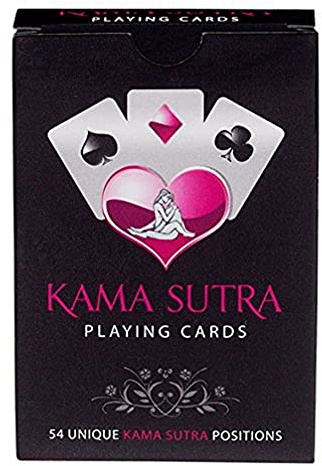 Tease & Please Kamasutra Spielkarten - Kartenspiele für Erwachsene mit 54 Kamasutra Positionen - Spiele für Erwachsene für Paare oder Freunde, Schwarz