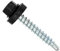 Color-Head Trapezblechschrauben 100 Stück, Farbe Tiefschwarz RAL9005, 4,8x35mm, Bohrschrauben, Blechschrauben mit EPDM-Unterlegscheibe, Dachschrauben verzinkt für Trapezblech & Blechdach
