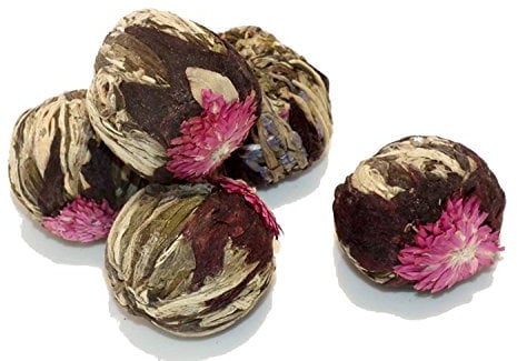Green Flowering Artisan Tea Volcano Flower Burst 15 Tea Balls by TeaCakes of Yorkshire