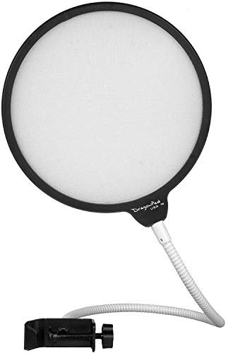 POP SHIELD USA 6 Microphone Studio Pop Filter with Clamp - Black/White