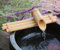 Bamboo Accents Kit de Fontaine à Eau Zen - Fontaine Extérieure/Intérieure à Trois Bras en Bambou Résistant aux Fissures pour Oasis DIY - pour Grands Contenants (Bol Non Inclus) (Trois Bras 30 cm)