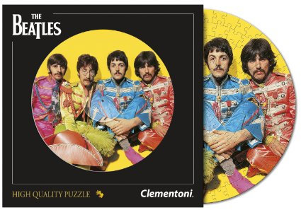 Clementoni 21400.6 - Beatles Puzzle LP-Kollektion rund - with a Little Help from My Friends, 212 Teile