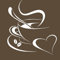 Grandora Wandtattoo Kaffetasse Herz I weiß (BxH) 30 x 34 cm I Kaffee Tasse Bohnen selbstklebend Küche Aufkleber Wandaufkleber Wandsticker W3040