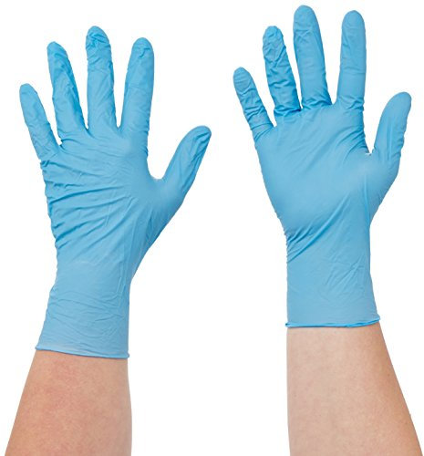 Semperguard 3000001645 guantes desechables de nitrilo látex, sin talco, uso único, y talla L, 8 – 9, color azul (100 unidades)