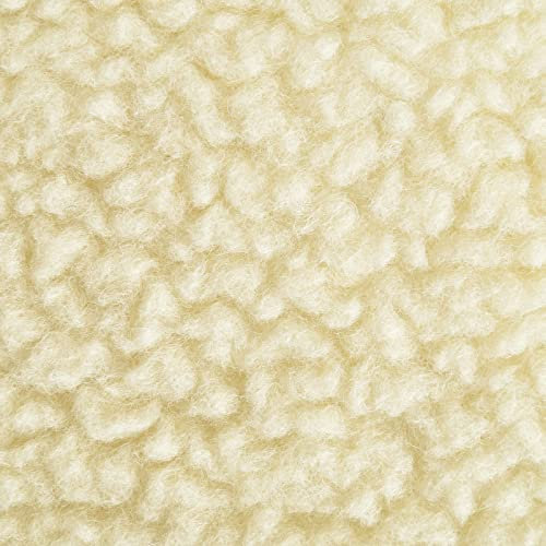 Shaun - Öko-Tex Schafschurwollplüsch - 100% reine Schurwolle - Natur - Per 10 CM