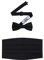 S.H. Churchill & Co. Formelles Herren-Fliegen- und Kummerbund-Set aus Satin, Schwarz, Einheitsgröße